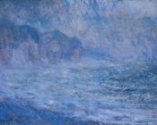 克劳德 莫奈 : Cliff at Pourville, Rain